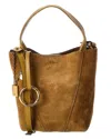 Chloé Spin Small Suede Bucket Bag In Brown