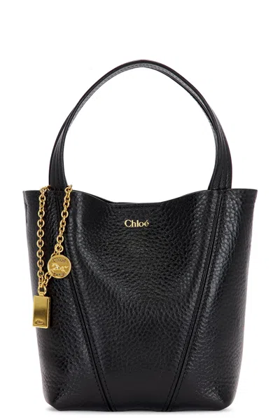 Chloé Spin Small Tote Bag In Black