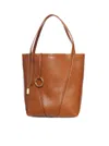 Chloé Spin Small Tote Bag In Grainy Leather In Brown