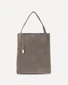 Chloé Spin Suede Tote Bag In Gray