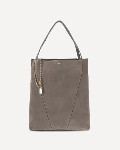 CHLOÉ SPIN SUEDE TOTE BAG
