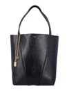 Chloé Chain Detail Textured Finish Tote Bags