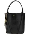 Chloé Small Spin Tote In Grained Leather Bags In Black