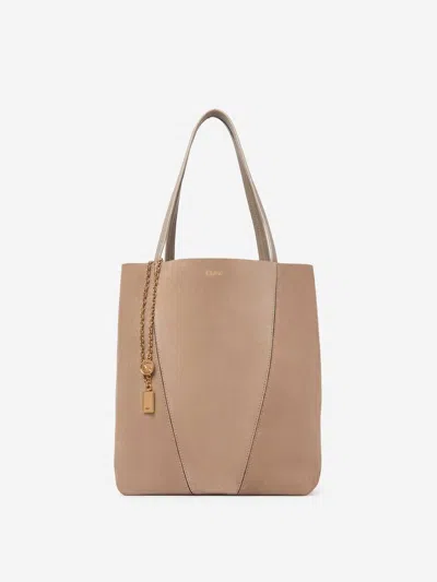 Chloé Spin Tote Bag In Brown