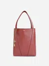 Chloé Spin Tote Bag In Grained Leather In Pink