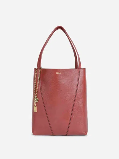 Chloé Spin Tote Bag In Red