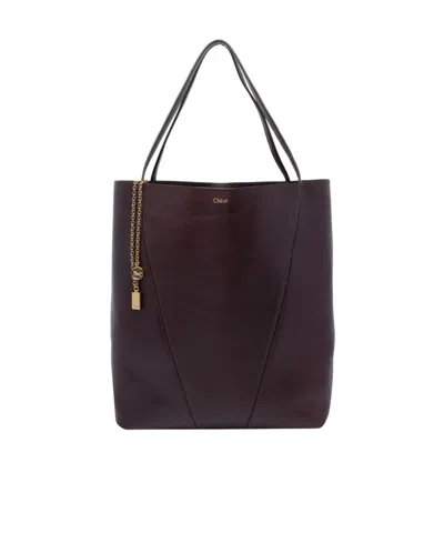 Chloé Chloe Spin Tote Bag In Purple