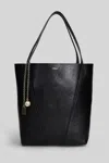 Chloé Womens Black Spin Large Leather Tote Bag In Black