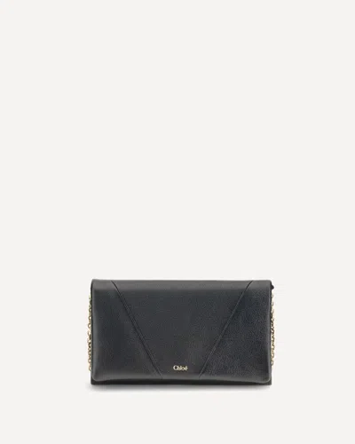 CHLOÉ SPIN WALLET WITH FLAP AND CHAIN