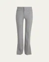 Chloé Split-hem Wool Trousers In Gray