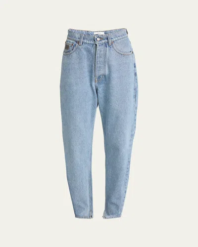 Chloé Split-hem Barrel-leg Jeans In Blue