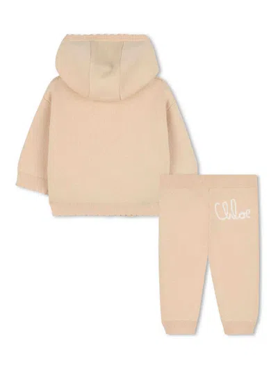 Chloé Sports Tracksuit With Hood In Brown