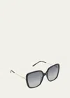 Chloé Square Acetate And Metal Sunglasses In Blue