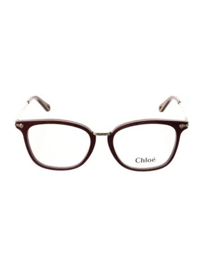 Pre-owned Chloé Square Eyeglasses In Brown