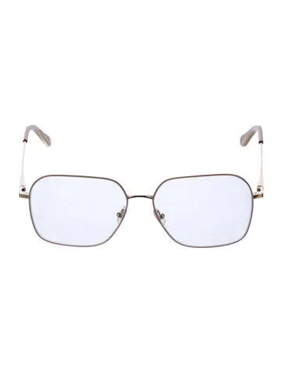 Pre-owned Chloé Square Eyeglasses In Gold