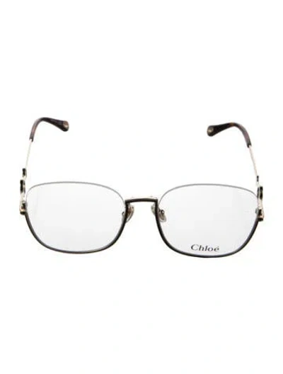 Pre-owned Chloé Square Eyeglasses In Silver