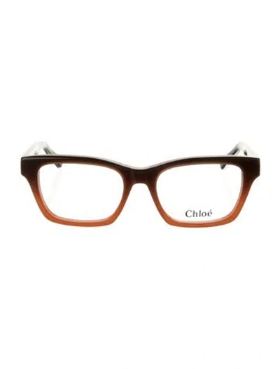 Pre-owned Chloé Square Eyeglasses W/ Tags In Brown