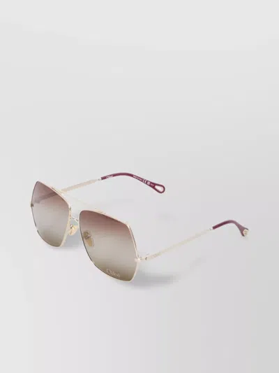 Chloé Square Frame Aly Sunglasses With Gradient Lenses