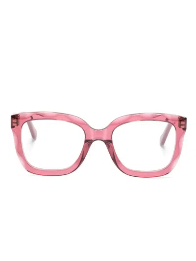 Chloé Square-frame Glasses In 粉色