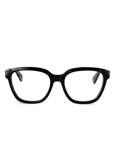 Chloé Square Frame Glasses In Black-black-transparent