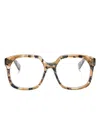 Chloé Square-frame Glasses In Braun