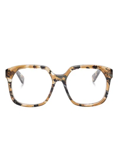 Chloé Square-frame Glasses In Braun