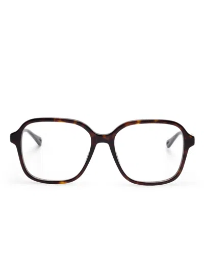 Chloé Square-frame Glasses In Brown