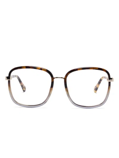 Chloé Square-frame Glasses In Brown