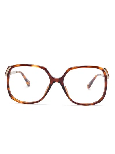Chloé Square-frame Glasses In Brown
