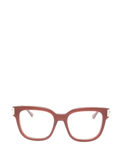 Chloé Square-frame Glasses In Brown