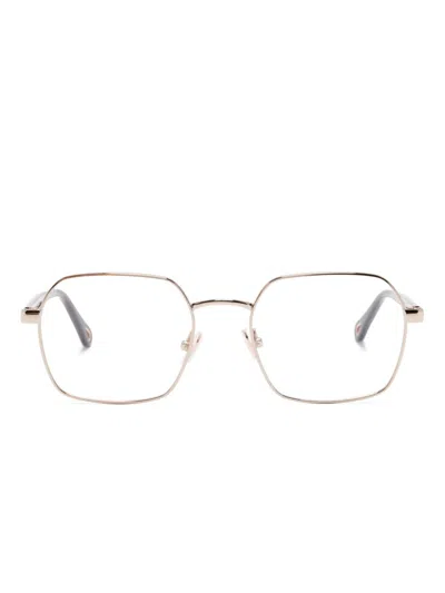 Chloé Brille Mit Eckigem Gestell In Gold