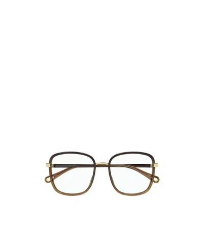 Chloé Square-frame Glasses In Green