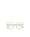 Chloé Oversize Transparent-effect Glasses In Nude