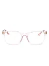 Chloé Square Frame Glasses In Pink