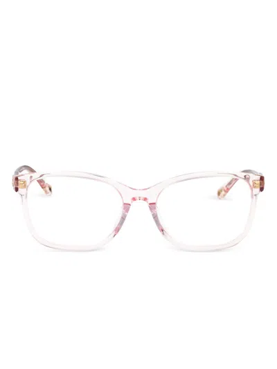 Chloé Square Frame Glasses In Pink