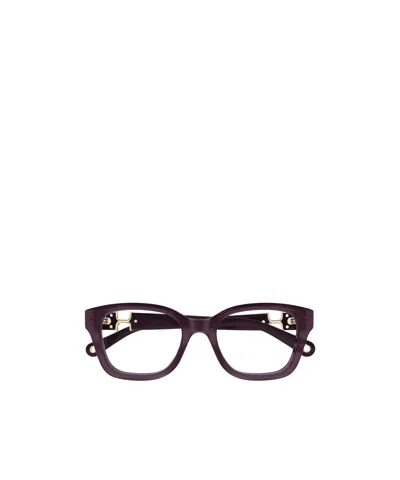 Chloé Square-frame Glasses In Purple