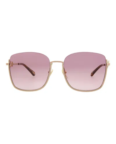 Chloé Square-frame Metal Sunglasses In Multi
