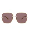 Chloé Square-frame Metal Sunglasses With Comfortable Nose Pads