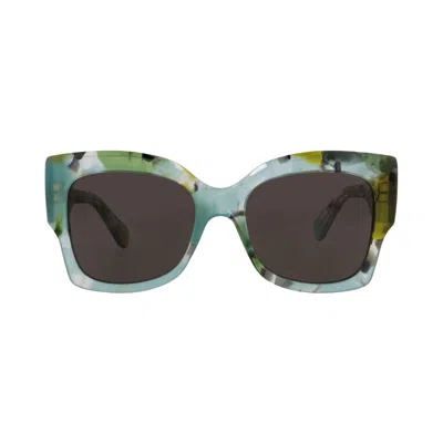 Pre-owned Chloé Square Frame Recycled Acetate Sunglasses 'green/grey' | Women's Size Onesize