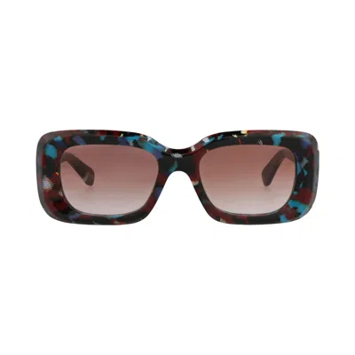 Pre-owned Chloé Square Frame Recycled Acetate Sunglasses 'havana/red' | Brown | Women's Size Onesize