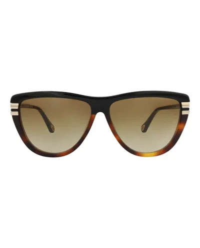Chloé Square-frame Recycled Acetate Sunglasses In Neutral