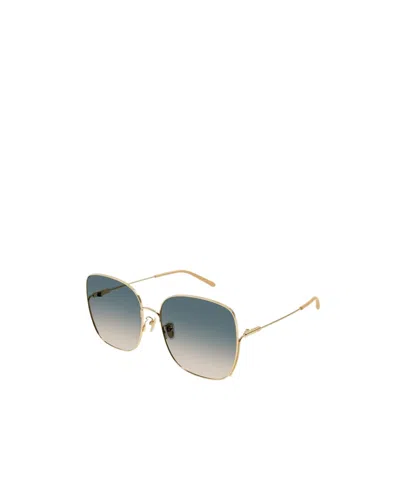 Chloé Square-frame Sunglasses In Gold