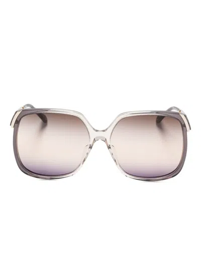 Chloé Square-frame Sunglasses In Pink
