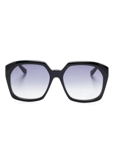 Chloé Square-frame Sunglasses In 黑色