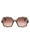 Chloé Square-frame Sunglasses In Brown