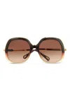 Chloé Square-frame Sunglasses In Brown