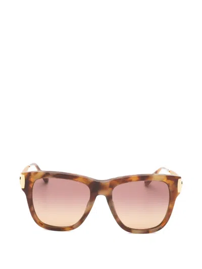 Chloé Square Frame Sunglasses In Brown