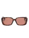 Chloé Sonnenbrille Mit Eckigem Gestell In Brown