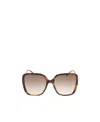 Chloé Chloe Womens Brown Ch0173s Square-frame Acetate Sunglasses In Nude