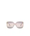 Chloé Aly Square-framed Sunglasses In Pink